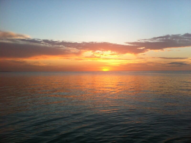 Sunset in the Caribbean Sea