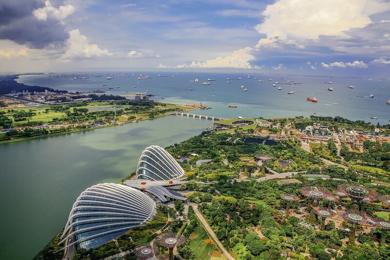 Flower domes at Gardens by the Bay