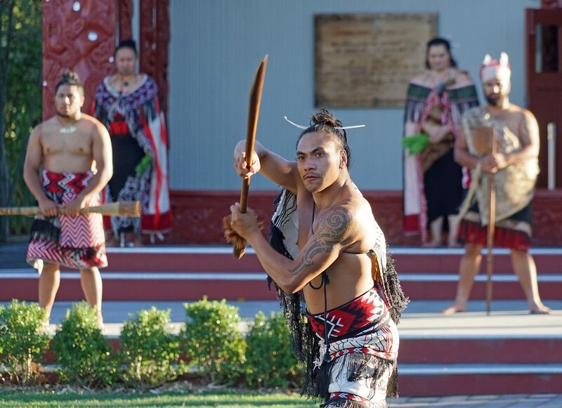 Maori painted warrior