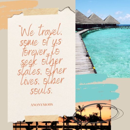 “We travel, some of us forever, to seek other states, other lives, other souls.”